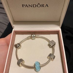 Used Pandora Bracelet with charms